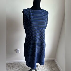 Women’s Dana Buchman Blue & Black Sleeveless Midi Dress